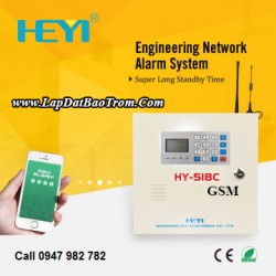 Tủ báo động HEYI  HY-518C (GSM+GPRS), APP điện thoại IOS,Android (báo trộm)